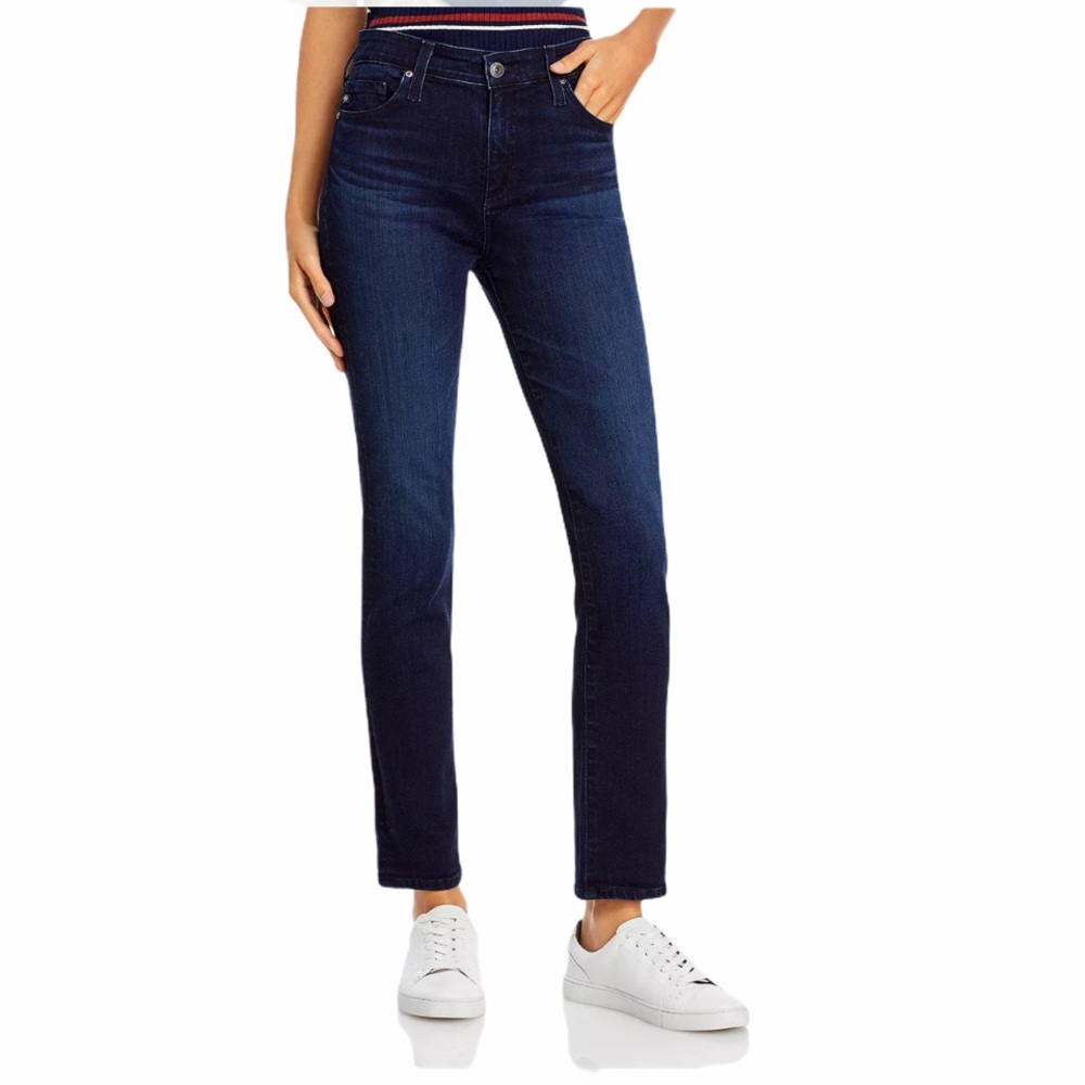 AG Adriano Goldschmied high rise straight leg dark wash Jeans Size‎ 26R